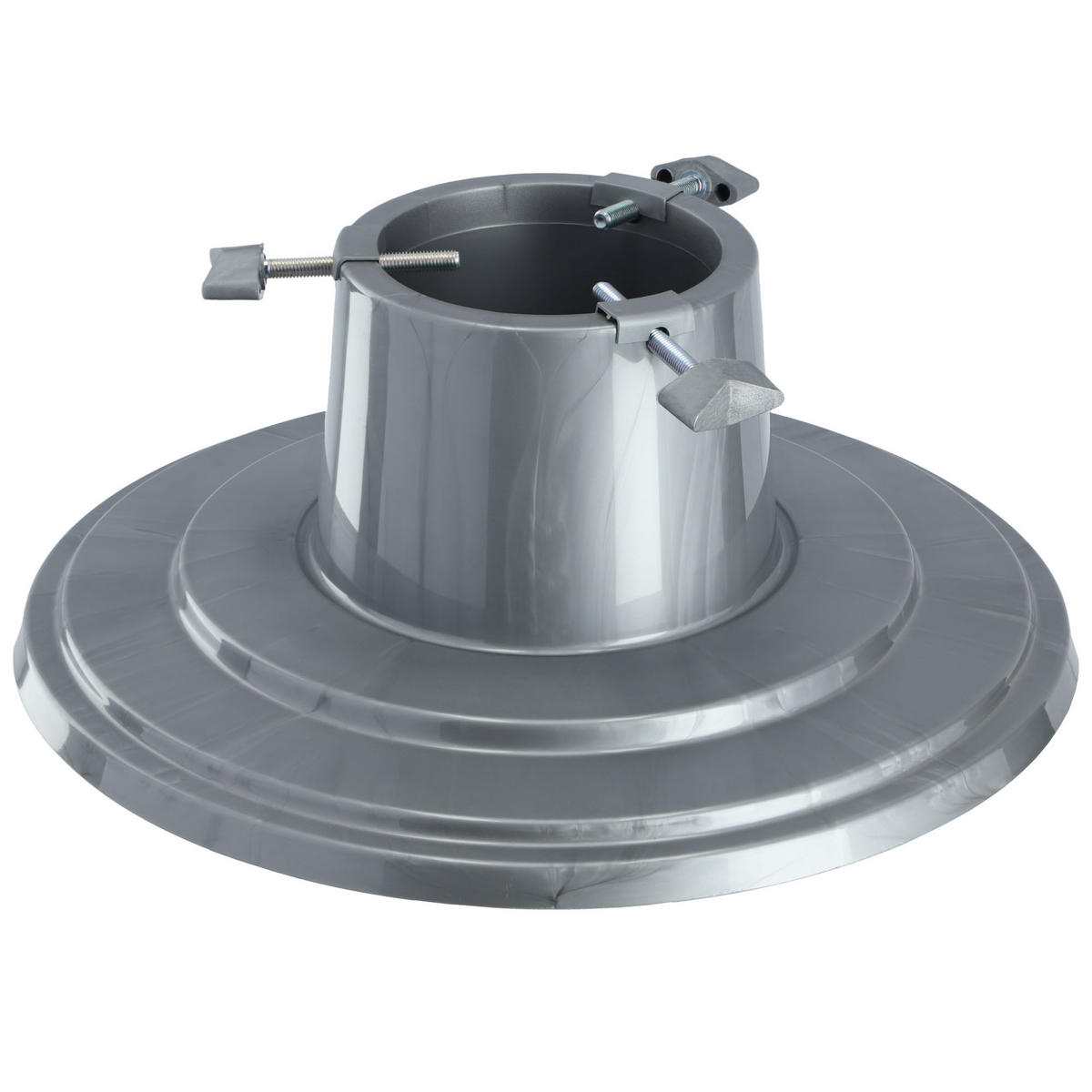 KADAX Christbaumständer Christbaumständer 2m Silber - Silberfarben, Kunststoff (15.5cm) - KADAX