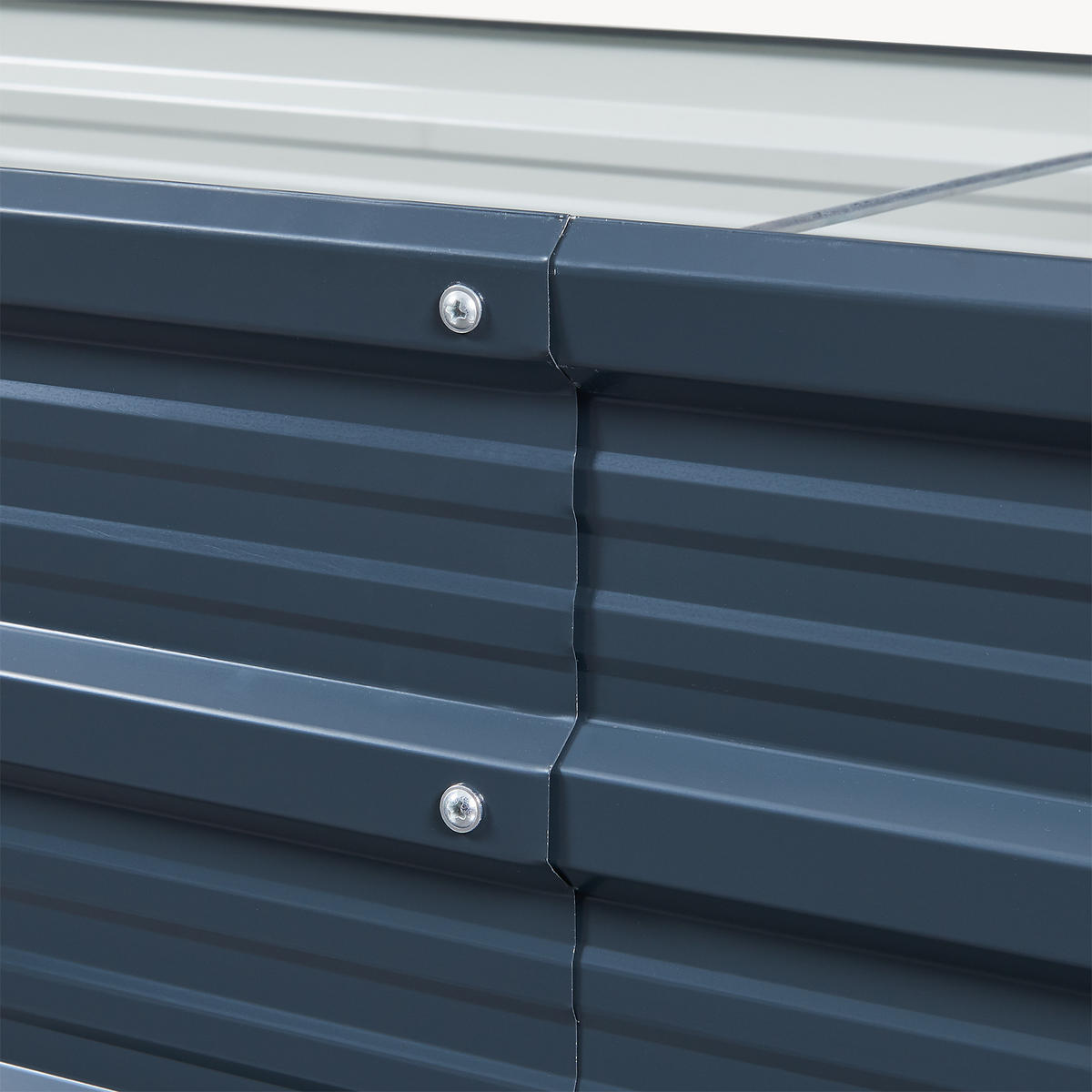 PFLANZBEET Nijmegen - Anthrazit, Metall (240/44/47cm) - [en.casa]