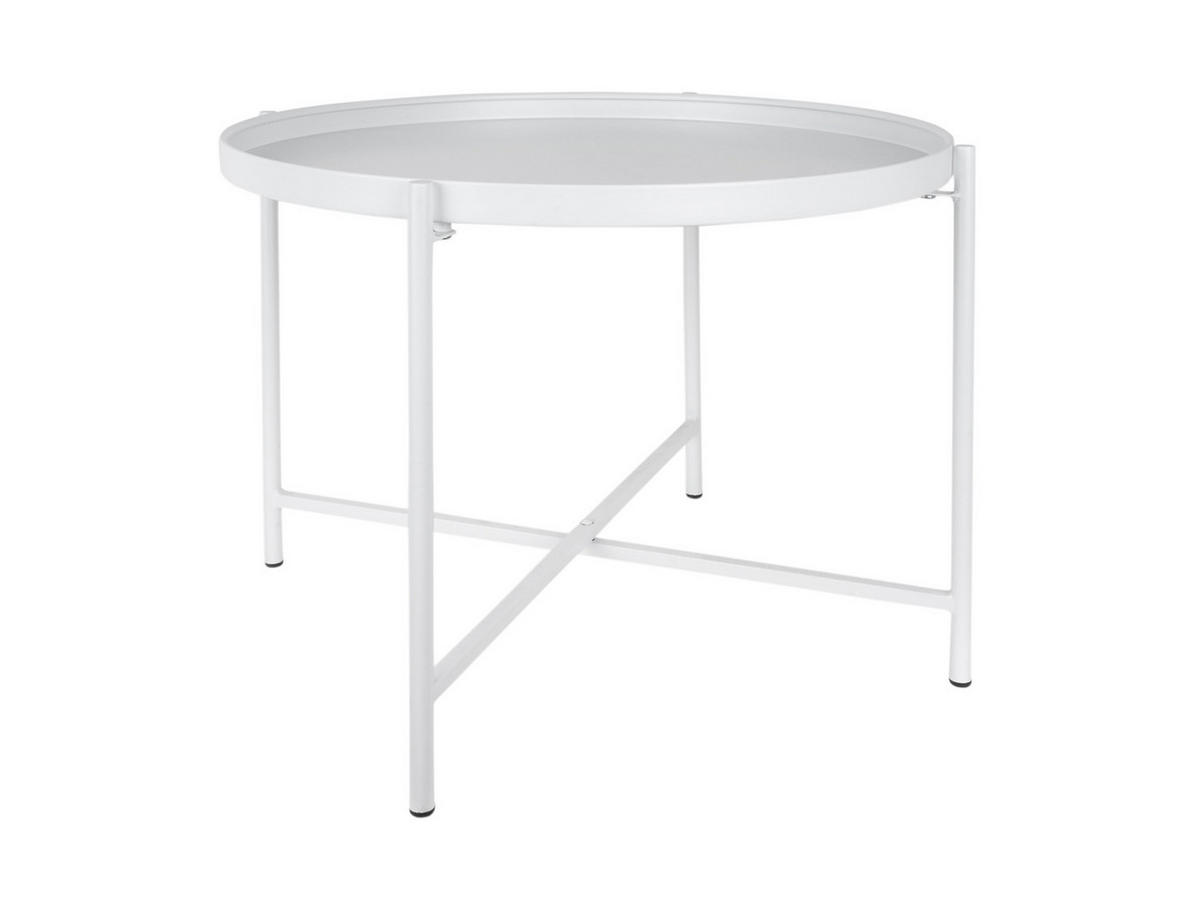BEISTELLTISCH Meseta Weiß 50/50/38.5 cm - Weiß, Metall (50/50/38.5cm) - Leitmotiv