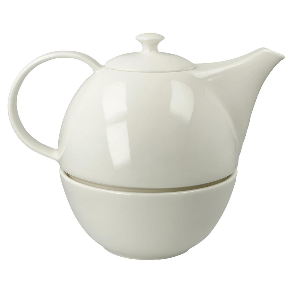 TEEKANNE MIT STÖVCHEN TableWare weiß 1,2 l - Weiß, Keramik (1.2L) - Goebel