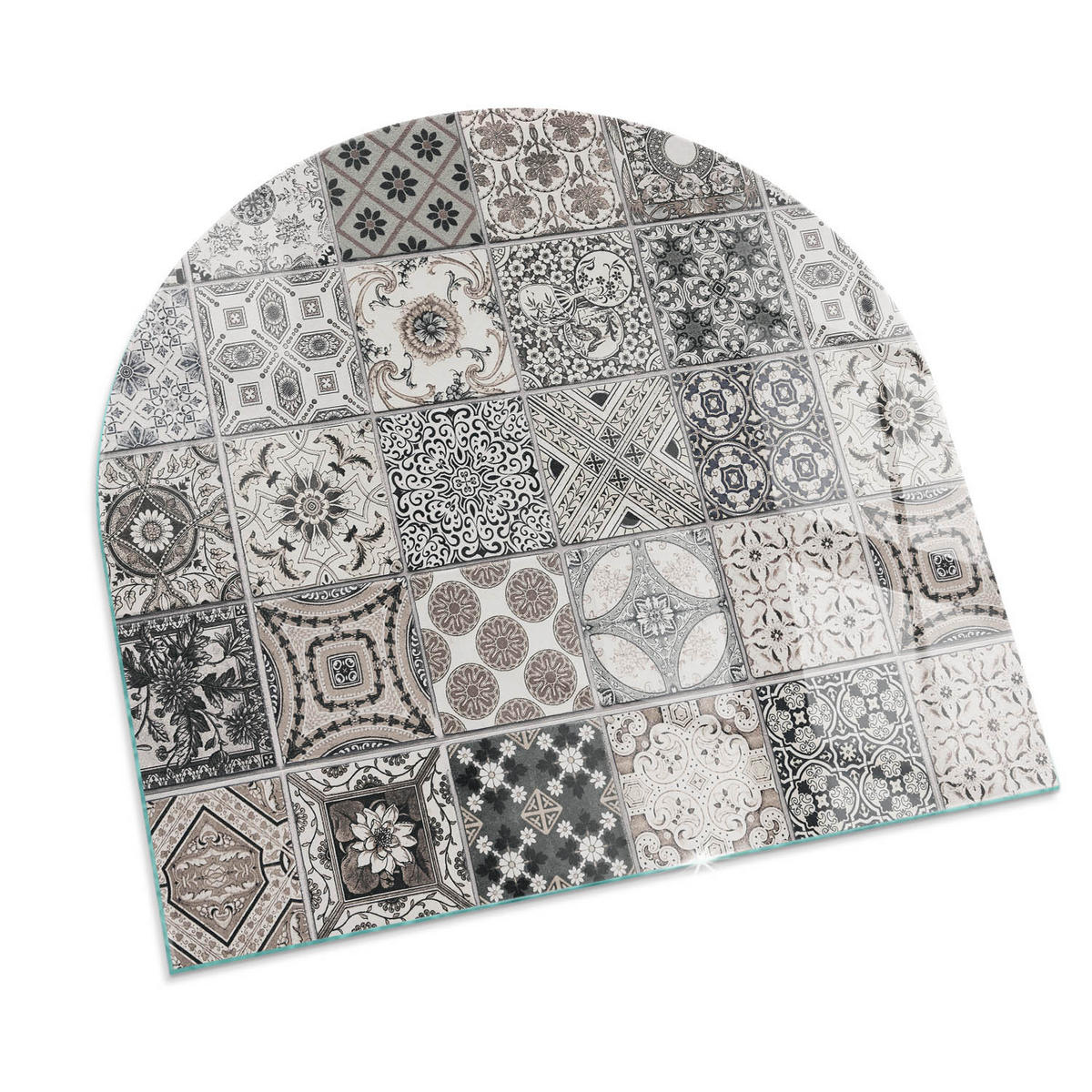 GLASPLATTE für Kamin 100x100 cm Schwarz - Schwarz, Glas (100/100/0.4cm) - ArtPrintCave