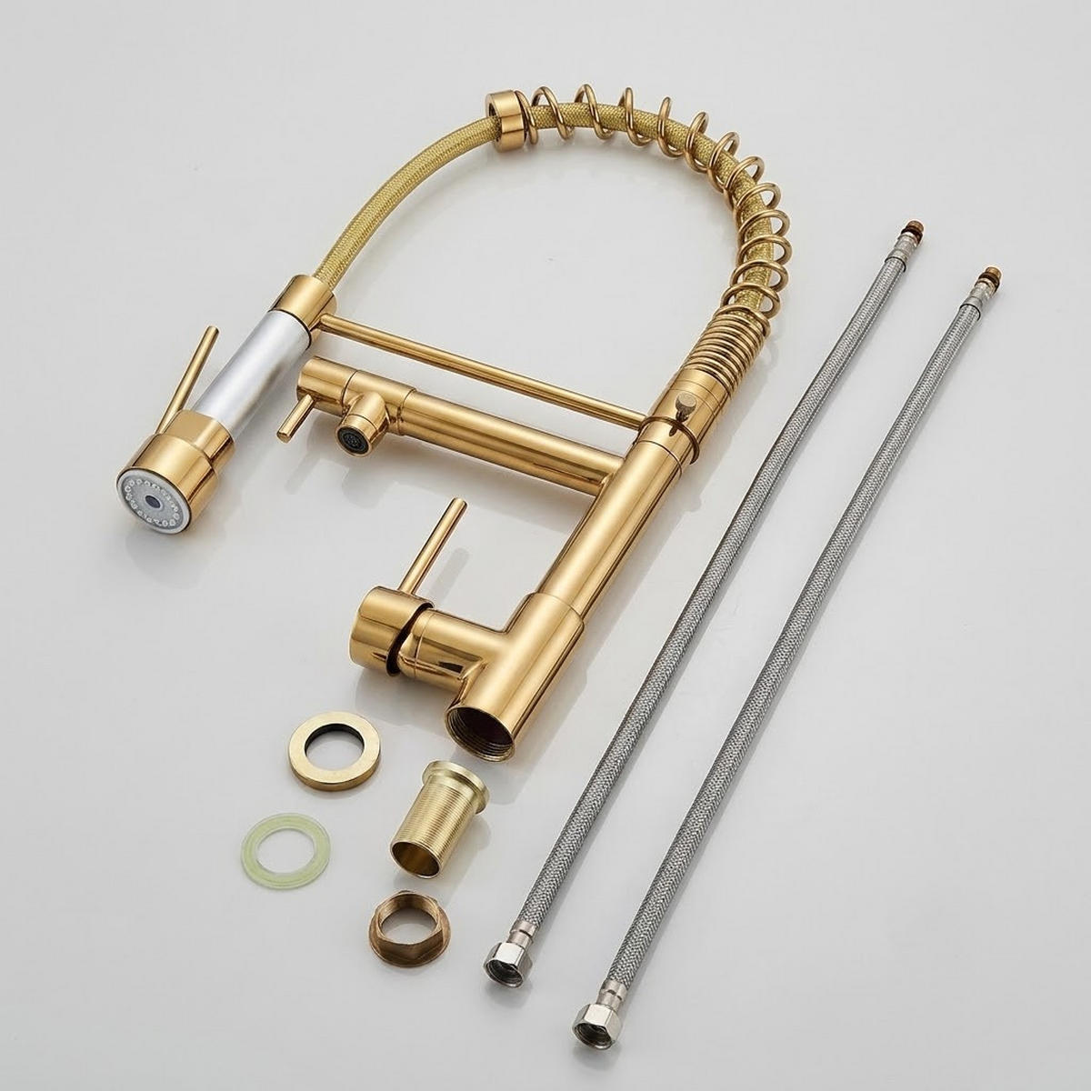KÜCHENARMATUR, 50 x 25 cm, gold - Goldfarben, Metall (59/6/30cm) - Vallsero