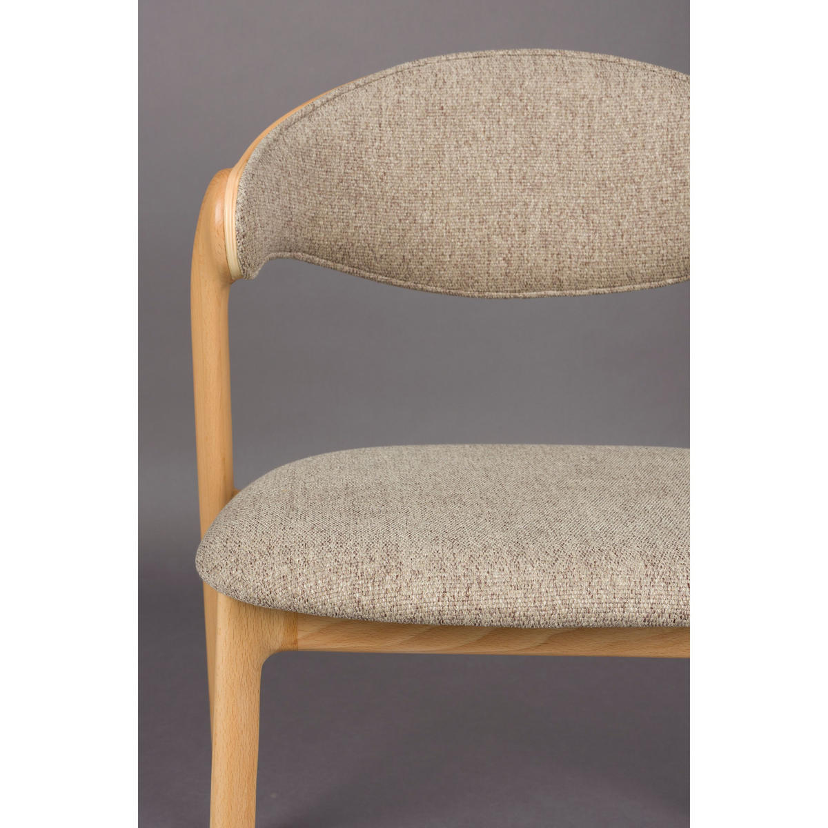 ESSZIMMERSTUHL Babington Natur - 2 er Set - Beige/Weiß, Holz (58/80.5/56.5cm) - Dutchbone