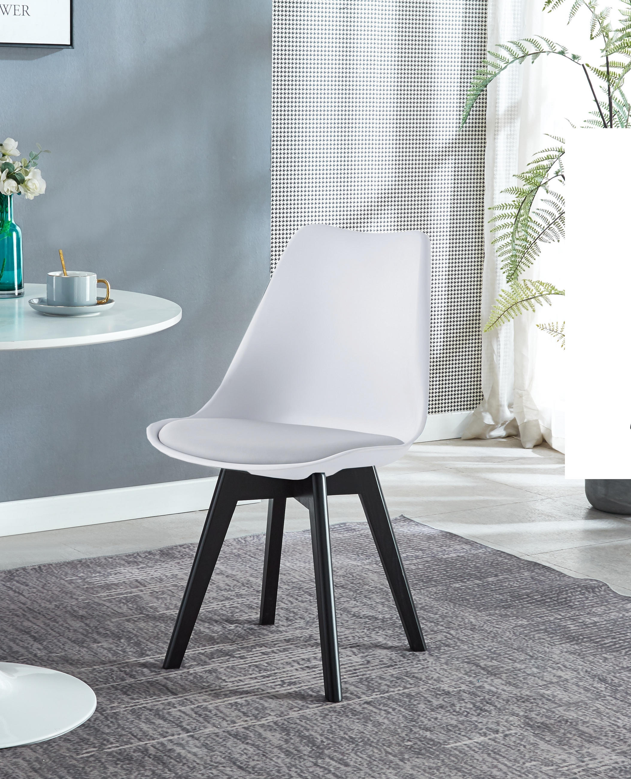 STUHL 4er-Set Polypropylen Weiß - Weiß, Kunststoff (49/84/53cm) - Nordlys