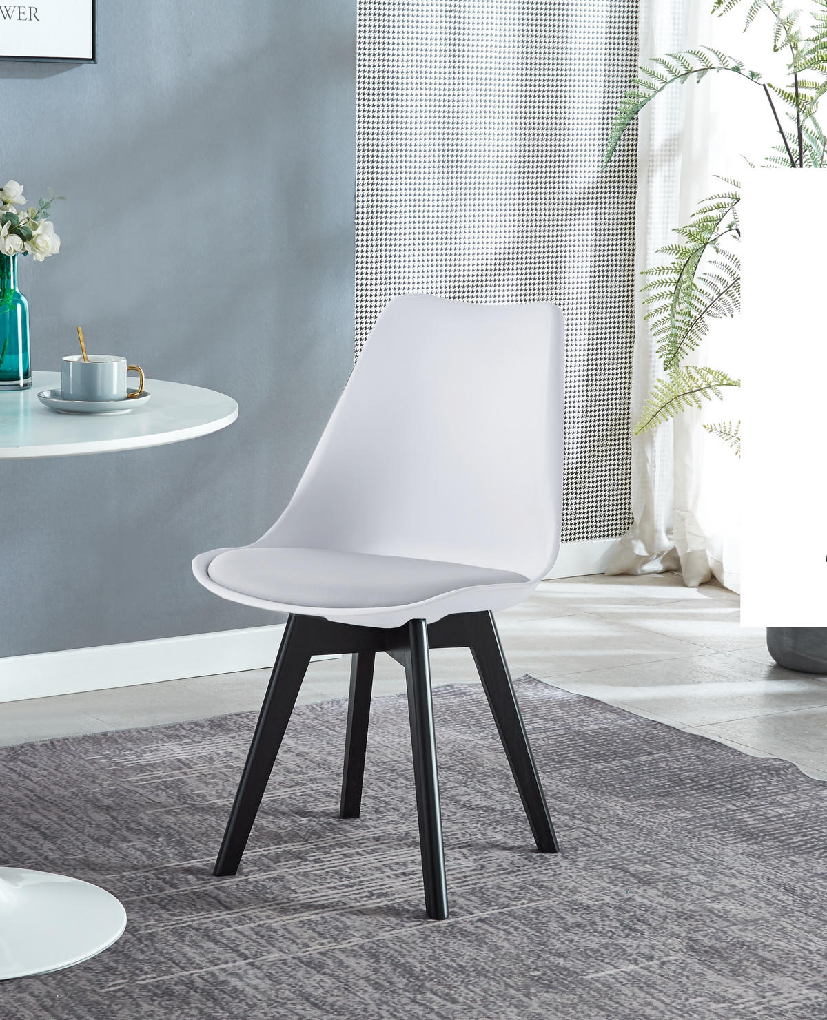 STUHL 4er-Set Polypropylen Weiß - Weiß, Kunststoff (49/84/53cm) - Nordlys