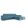 ECKSOFA Lusaka Mit Schlaffunktion - Hellblau, Holzwerkstoff/Textil (198/292cm) - Fun Möbel