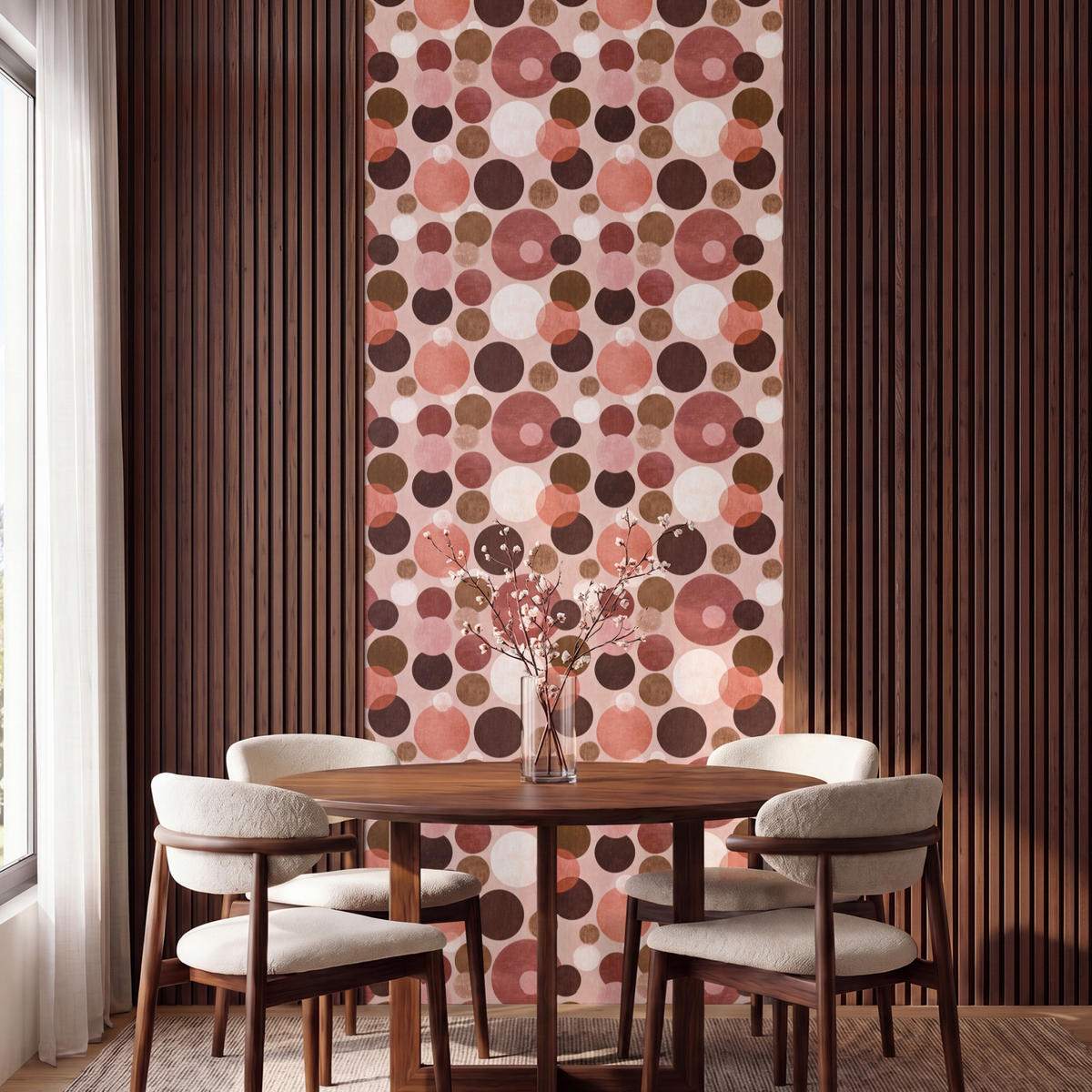 TAPETE - Kreise - Modern - Farbenfroh - 100x260 cm - Multicolor, Papier (100/260cm) - OnlyWow