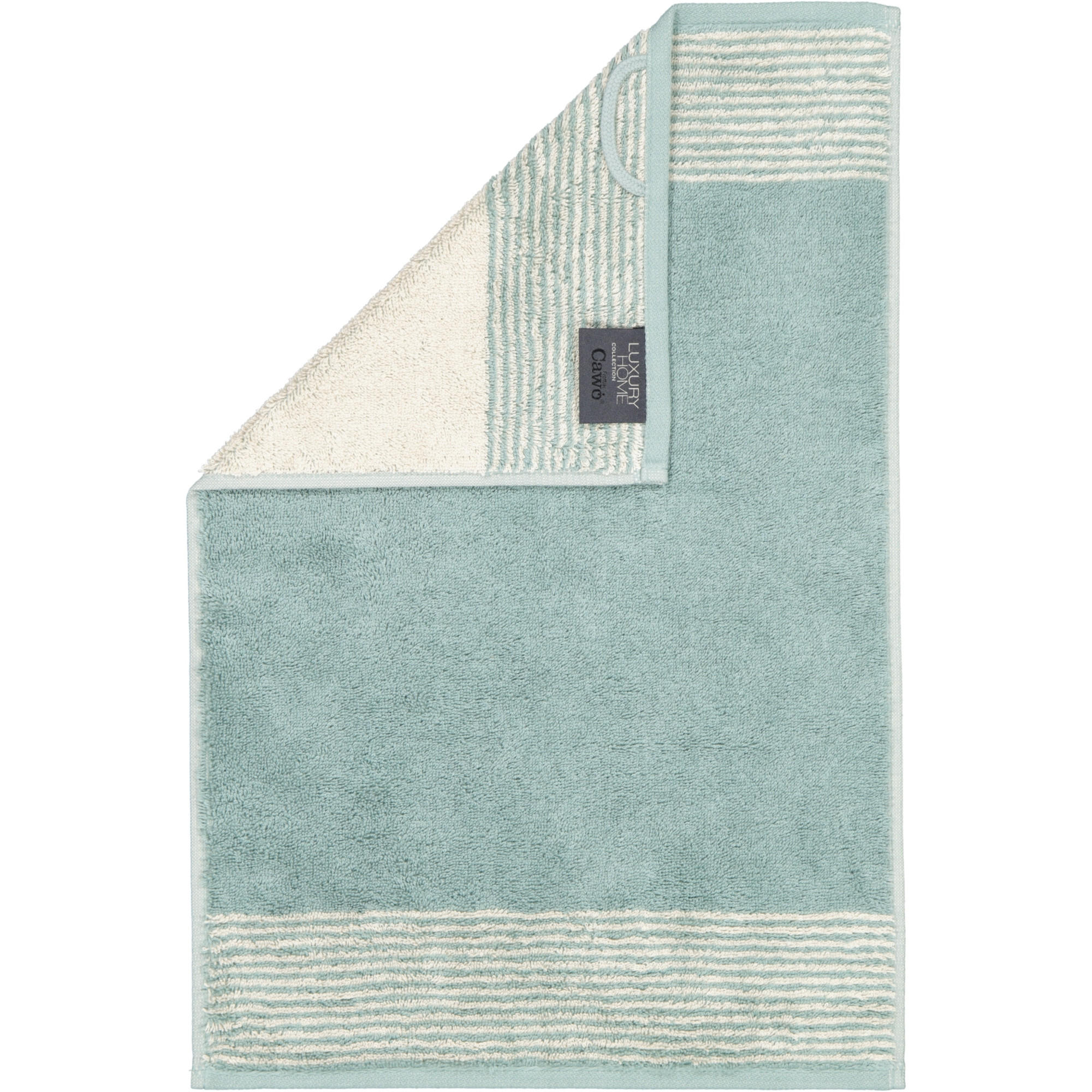 HANDTÜCHER LUXURY HOME TWO-TONE 590 SALBEI - 43 - Grün, Textil (30/50cm) - Cawoe