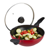 WOKPFANNE - Multicolor, Glas/Metall (31.5/57/15.5cm) - Relaxdays