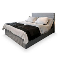 POSTEL BOXSPRING MILARA 160x200 cm, s matrací a úložným prostorem, světle šedá - světle šedá, kompozitní dřevo/textil (160/200cm) - MASSENO