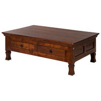 COUCHTISCH Akazie 120x75x40 nougat lackiert OXFORD #445 - Dunkelbraun, Holz (120/75/40cm) - Massivmoebel24