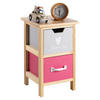 KOMMODE ESTA - Naturfarben/Rosa, Holzwerkstoff (25/42/25cm) - CARO-Möbel