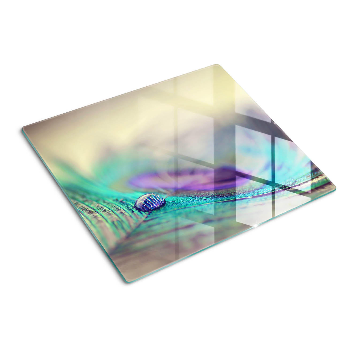 Tulup Glasplatte Mehrfarbig 60x0.4x52 cm