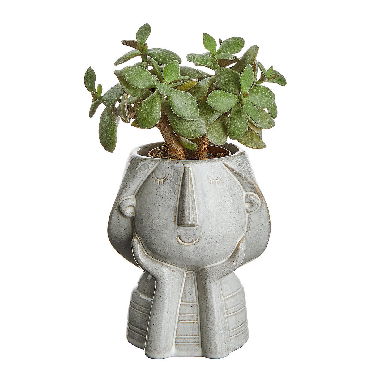 BLUMENÜBERTOPF (4er Set) Rebecca - Beige, Keramik (13cm) - Butlers