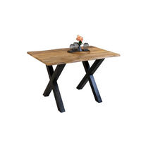 ESSTISCH TIGER X - Beige/Schwarz, Holz/Metall (85/160/77cm) - SAM