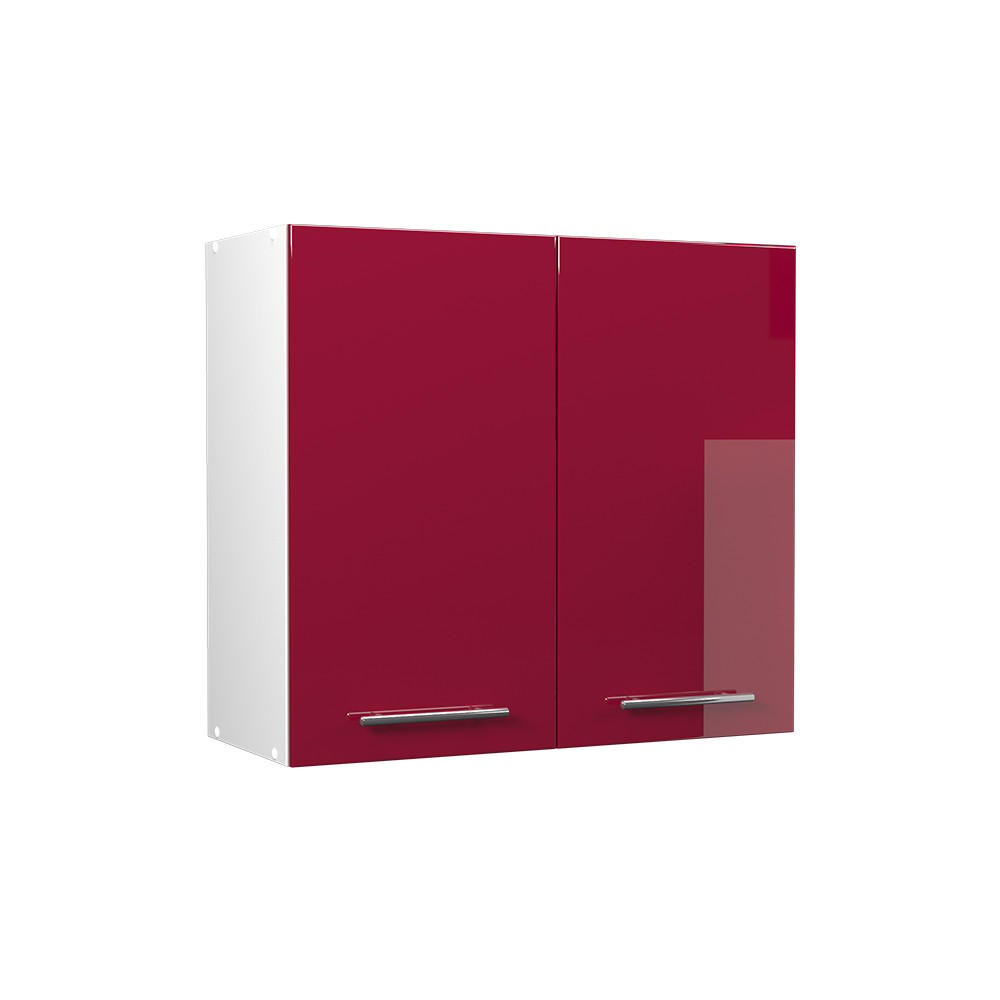 VÄGGSKÅP Fame-Line, Bordeaux högblank/Vit, 80 cm Bordeaux, Vit 72/80/34.1 cm