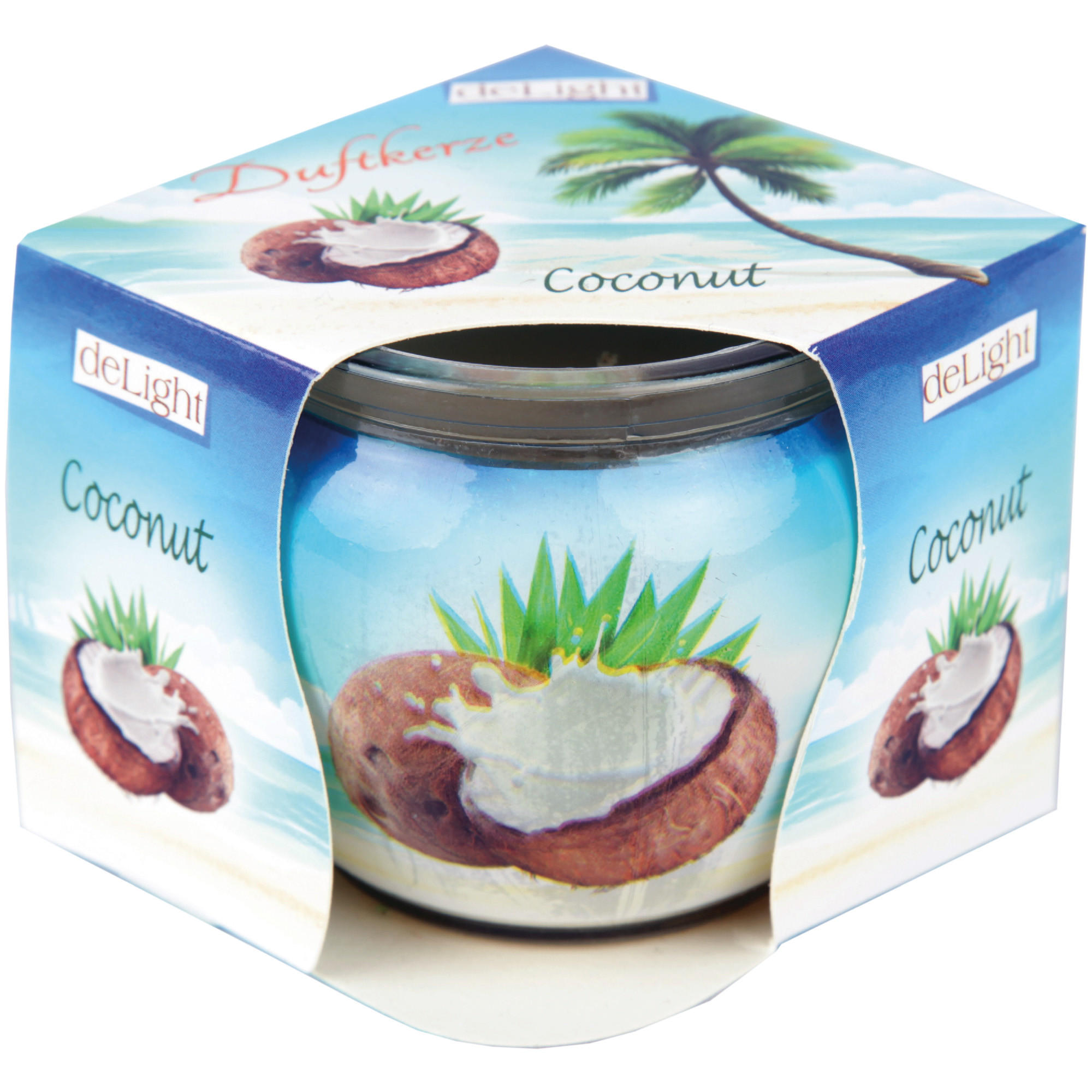 DUFTKERZE "Motiv" Kerze Raumduft Coconut - Creme, Naturmaterialien (7/6cm)