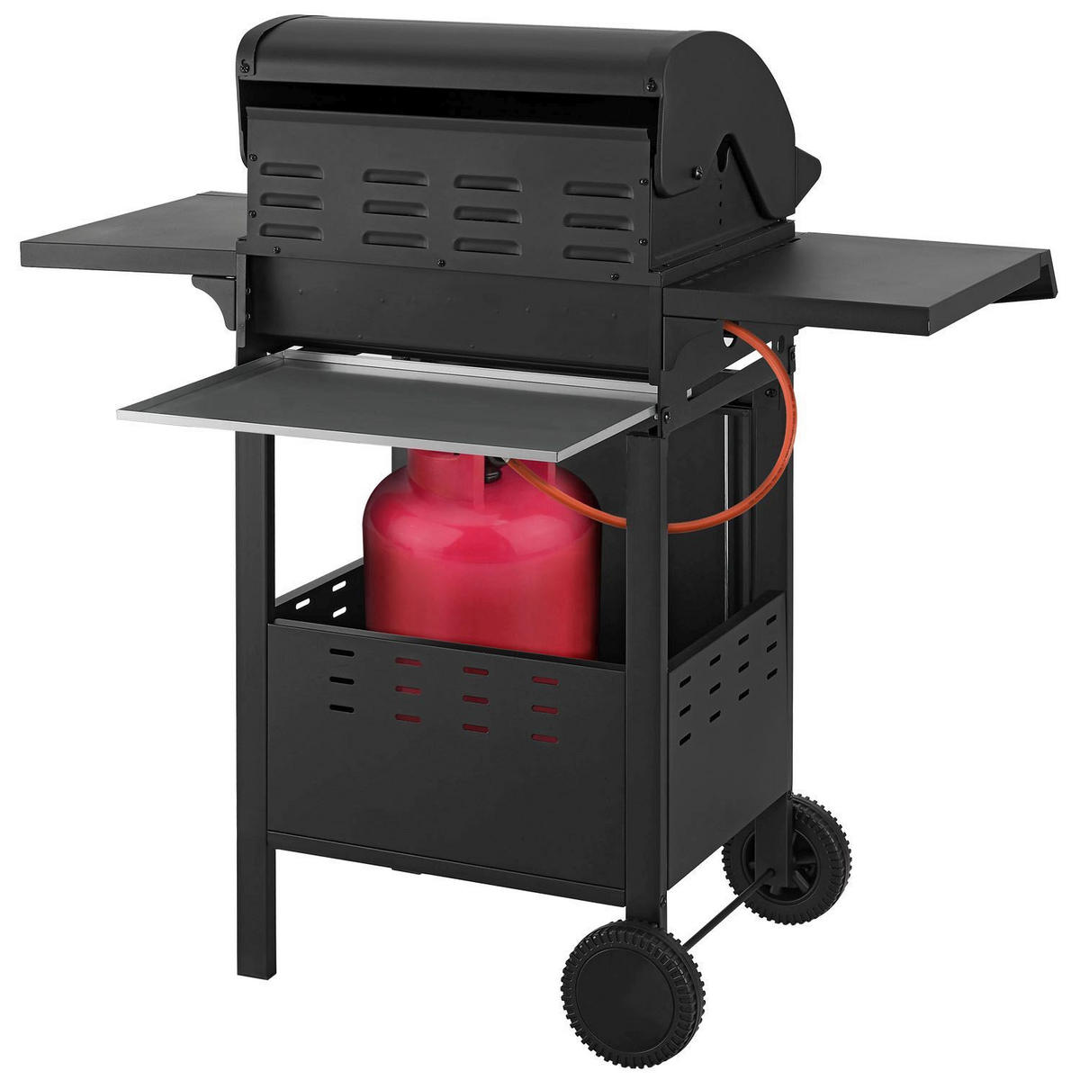 GASGRILL Louisiana schwarz - Schwarz, Metall (110/132/53cm) - Juskys