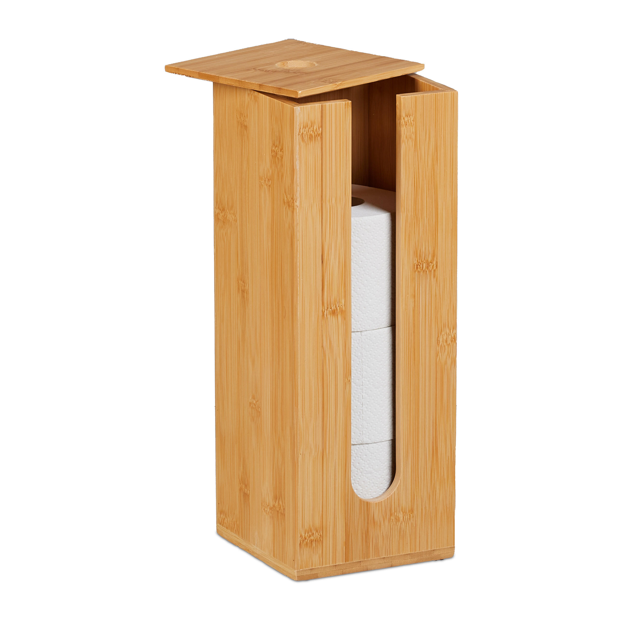 TOILETTENPAPIER-AUFBEWAHRUNG - Hellbraun, Holz/Holzwerkstoff (15/40.5/15cm) - Relaxdays