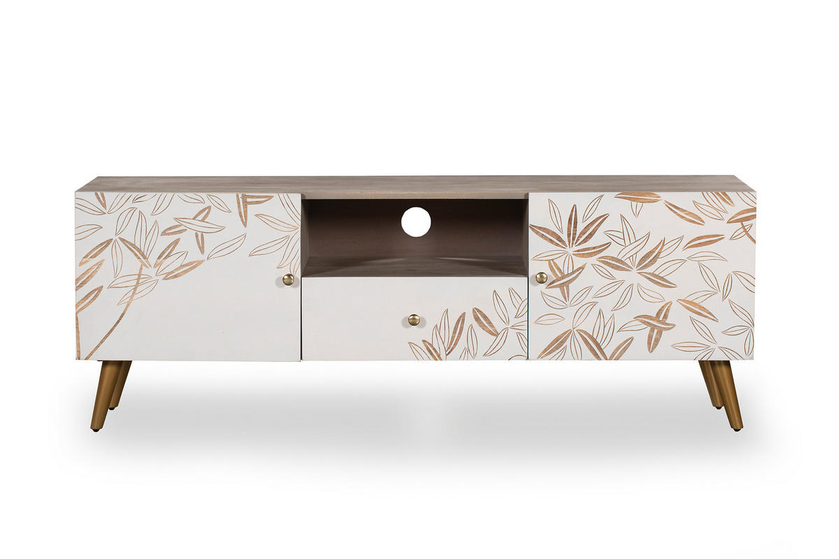 TV-SCHRANK Lars Holz Creme 41,5x140x40cm - Creme, Holz (140/41.5/40cm) - DELUKE
