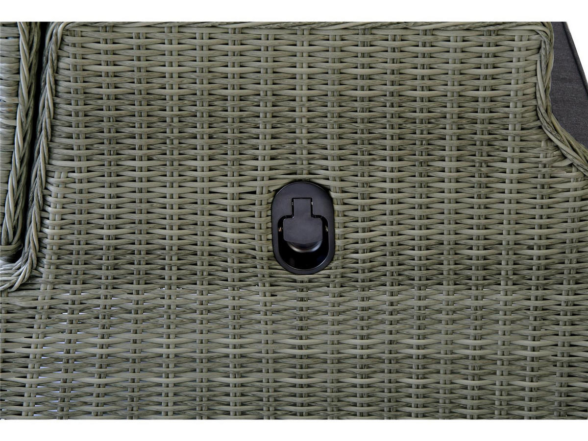 GARTEN-SITZGRUPPE Bilbao Braun Polyrattan für 7 Personen - Braun, Naturmaterialien - Green Spirit