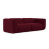 3-SITZER SOFA Samt Stoff Rot - Bordeaux/Rot, Kunststoff/Textil (228/70/89cm) - LaMiaSofa