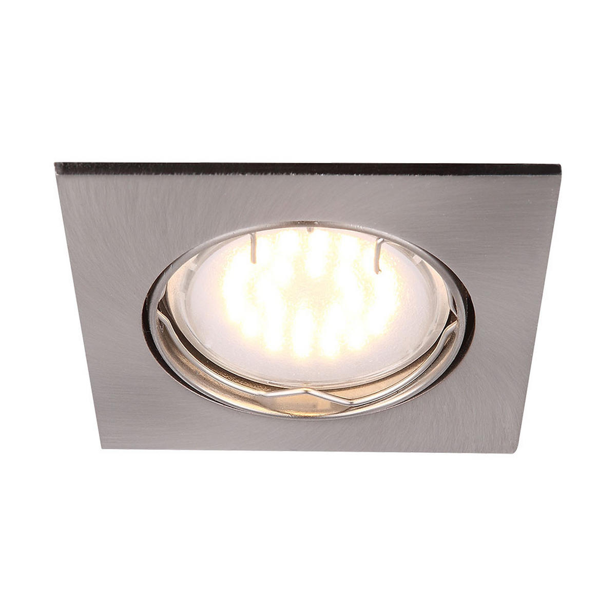 LED EINBAUSTRAHLER Aluminium Silber 3er Set - Silberfarben, Metall (8/8/10cm) - Globo Lighting