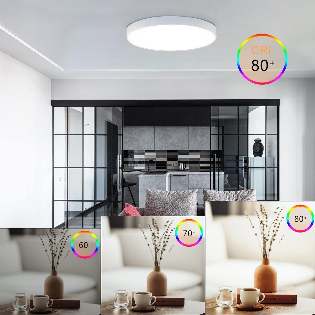 LED-DECKENLEUCHTE Roland 28/28/3 cm - Weiß, Kunststoff (28/28/3cm) - Nettlife