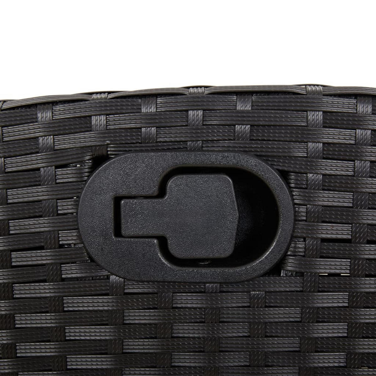 GARTEN-ESSGRUPPE 5-TLG. Mit Kissen Schwarz Poly Rattan - Schwarz, Kunststoff - vidaXL