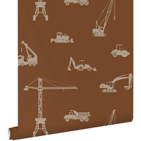 TAPETE Fahrzeuge 53 cm x 10.05 m - Terracotta, Papier (53/0.1cm) - ESTAhome