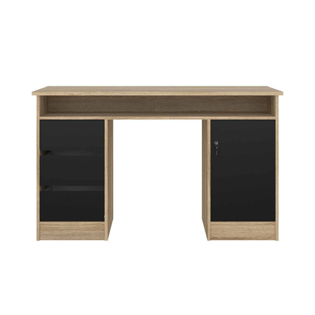 SCHREIBTISCH, FunctionPlus, Eiche, Holzwerkstoff, 126 x 55 x 76 cm - Eichefarben, Holzwerkstoff (55/126/76cm) - ebuy24