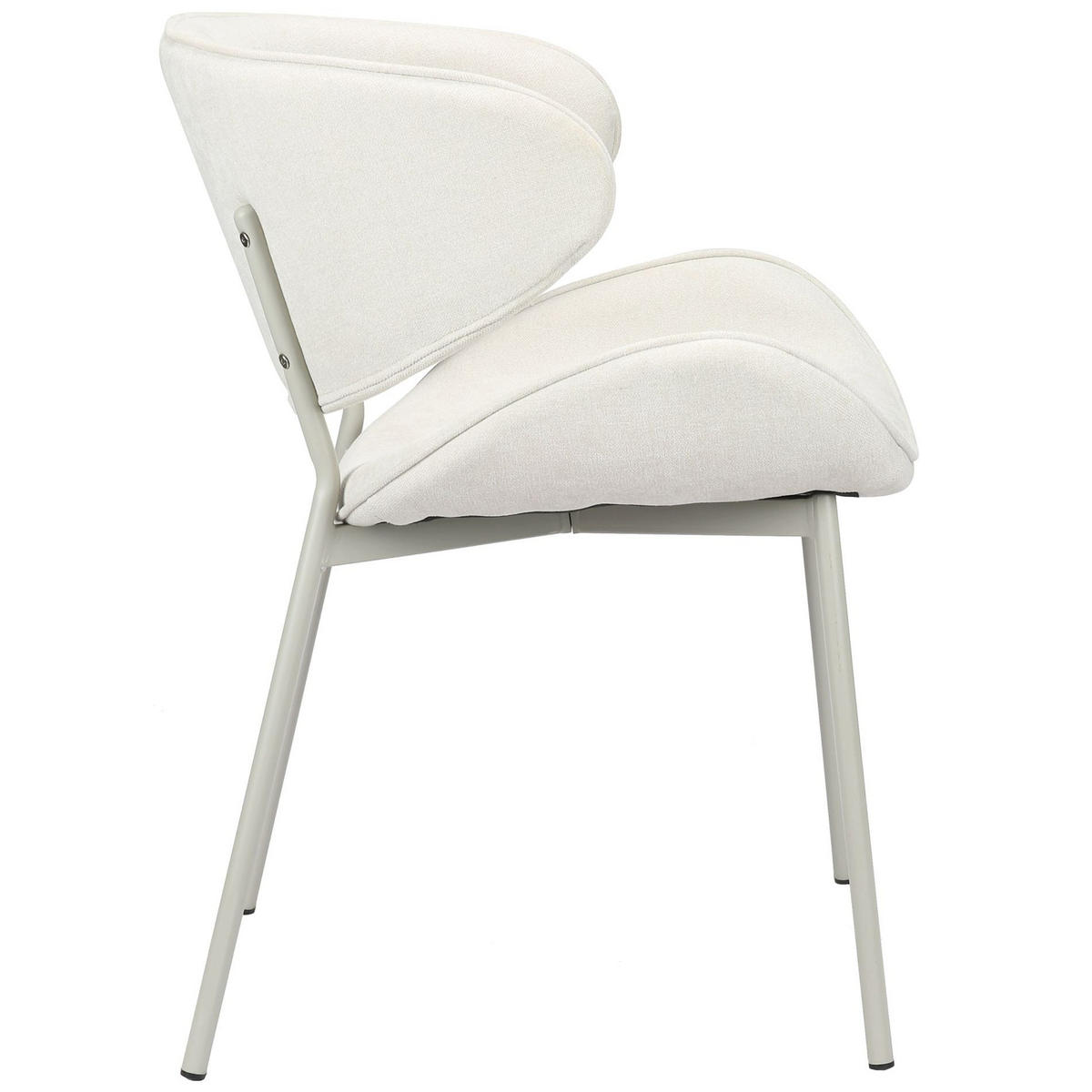 POLSTERSTUHL Pretically Creme - Beige/Creme, Textil/Metall (53/80/59cm) - Selsey