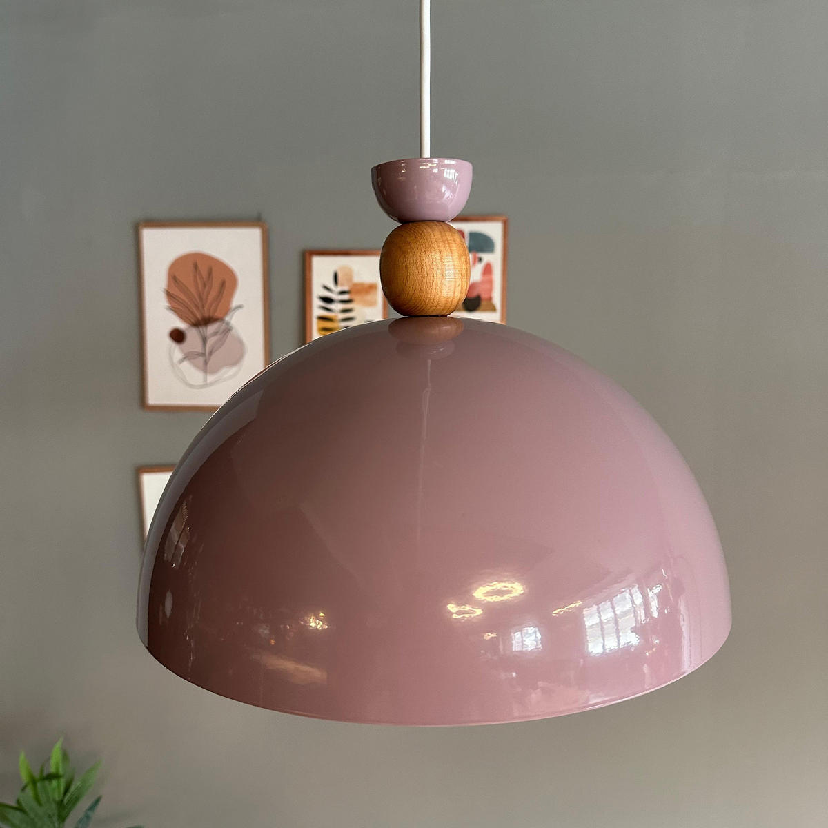 PENDELLEUCHTE Yimpi - Flieder, Metall (30/30/25cm) - Bamyum