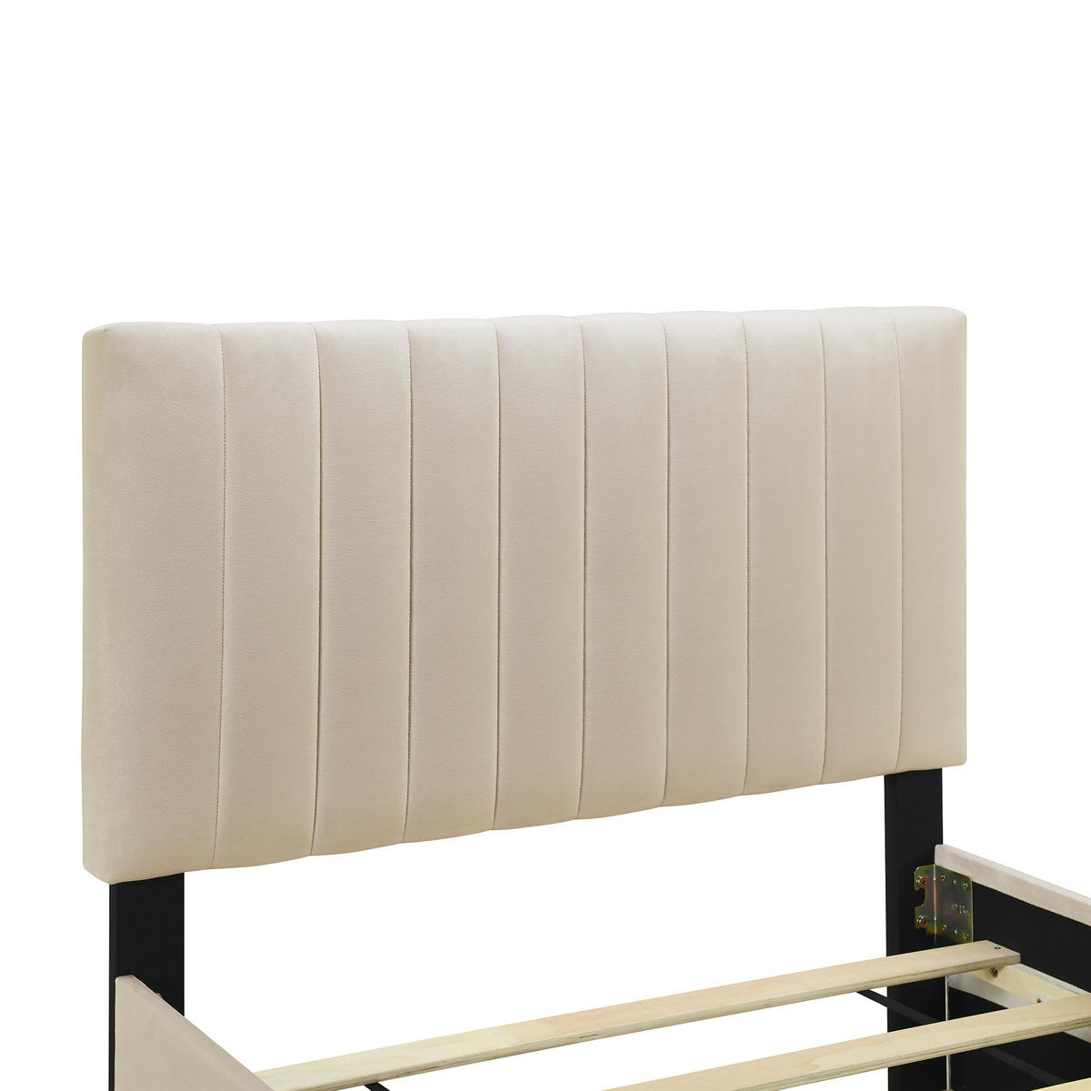 POLSTERBETT aus Samtstoff 90x190 cm in Beige mit Ausziehbett - Beige, Textil (90/190cm) - Modfu