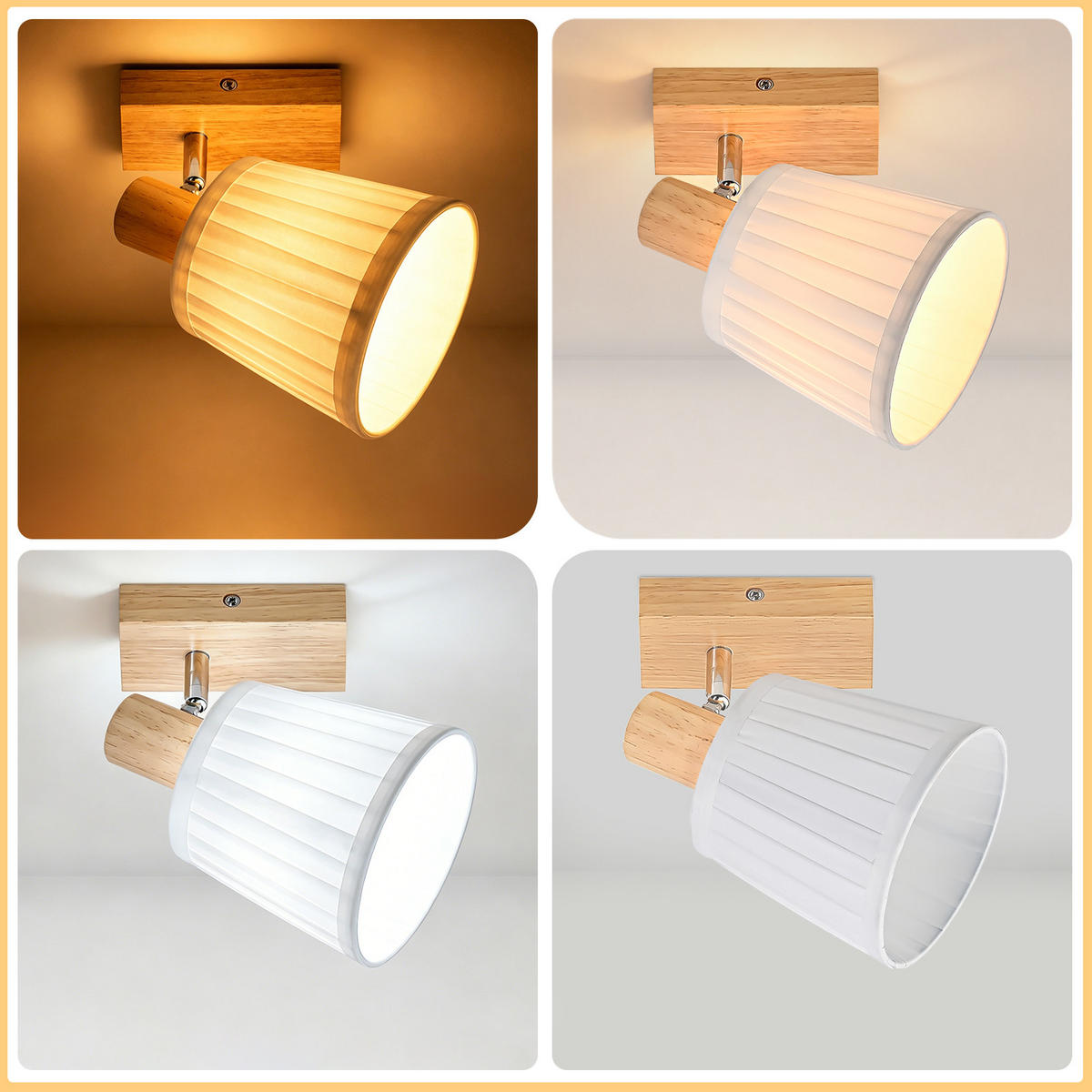DECKENSTRAHLER Feuerfänger II 20x13x16cm - Braun, Holz (20/13/16cm) - Nettlife