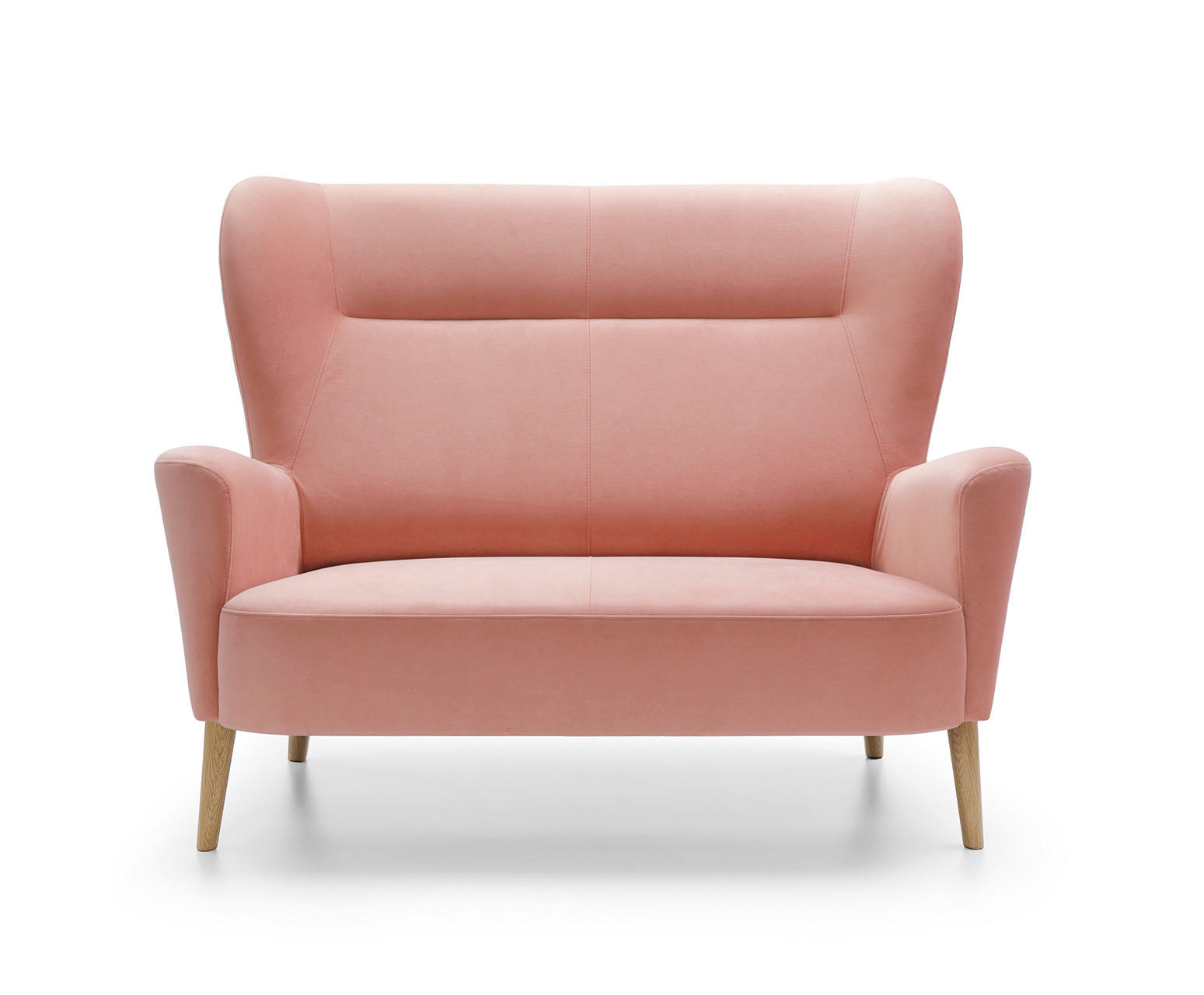 BETTSOFA RYZE Rosa Velours-Stoff - Rosa, Textil (93/110/144cm) - MASSENO