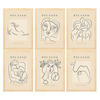 POSTER Set Mit 6 Illustrationen Von Pablo Picasso Weiblich A3 Rahmen Aus Hellem Holz - Beige, Papier (29/3cm) - Nacnic