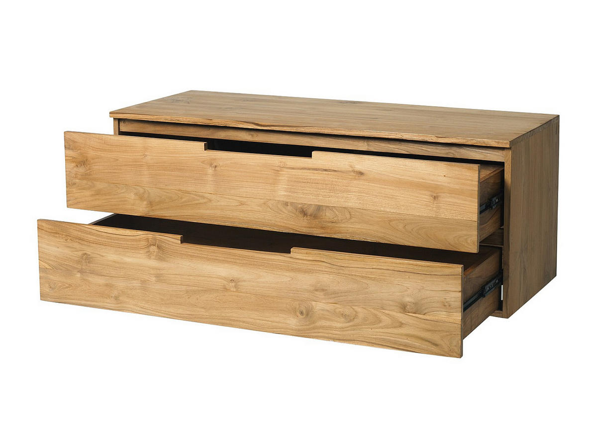 WASCHBECKENUNTERSCHRANK - 115 cm x 45 cm - holz - naturfarben hell Bimbing - Naturfarben, Holz (115/45/45cm) - Vente-Unique