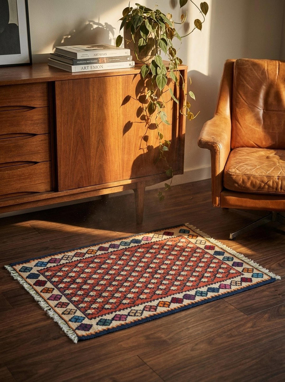 HANDWEBTEPPICH Kelim Senneh Rot 82/62 cm Schurwolle - Rot, Textil (62/82cm) - Looma