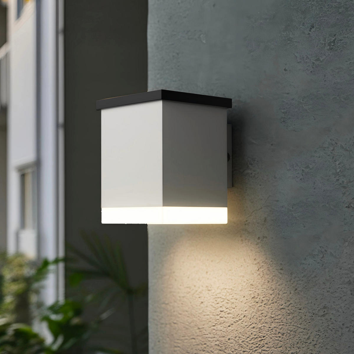 SOLAR-WANDLEUCHTE SUNBOX weiß - Weiß, Kunststoff (10.5/8.5/11.5cm) - Lumisky