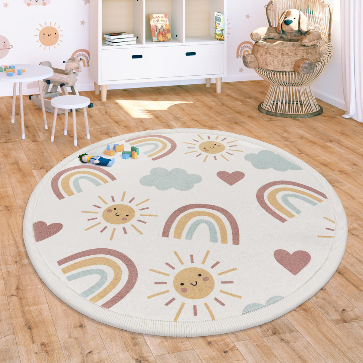 KINDERTEPPICH 120/120 cm Emilia 352 - Multicolor, Textil (120/120cm) - Paco Home