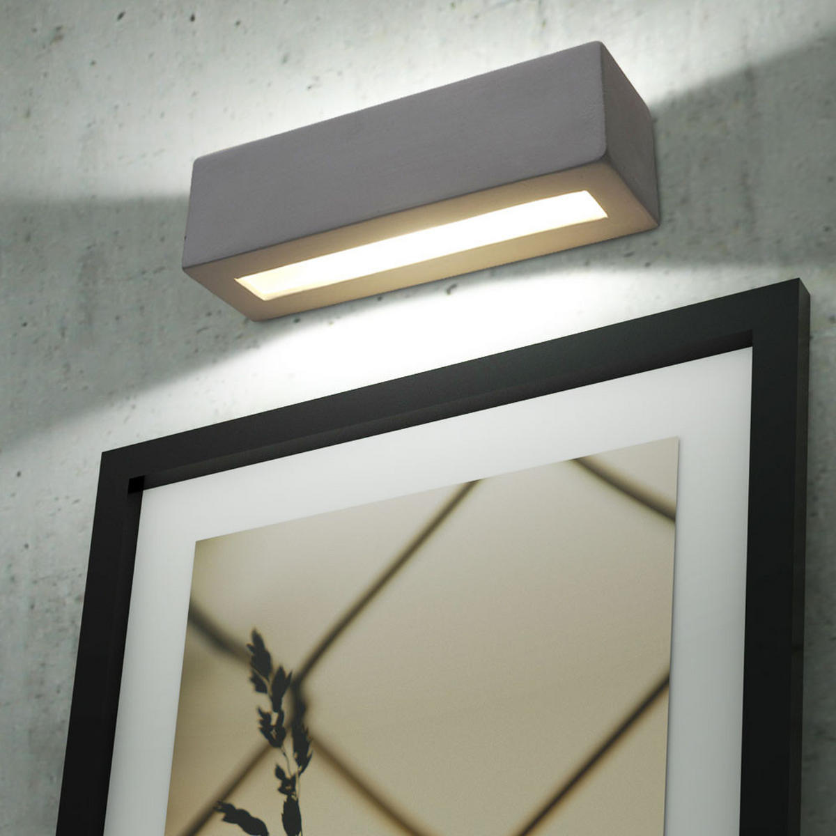 LED WANDLEUCHTE VEGA Keramik Weiß - Weiß, Glas (9/9/32cm)