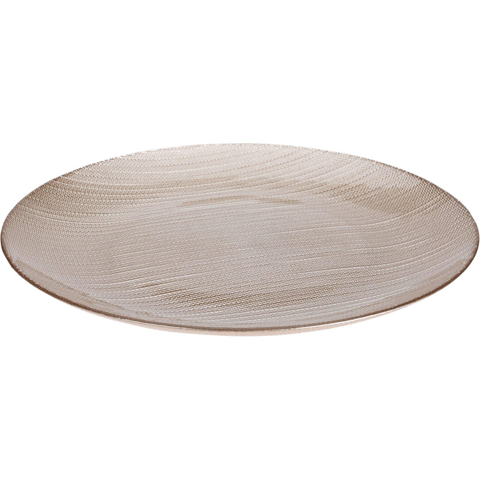 GLASTELLER Karneol Ø 28 cm - Goldfarben, Glas (28cm) - Home Styling Collection