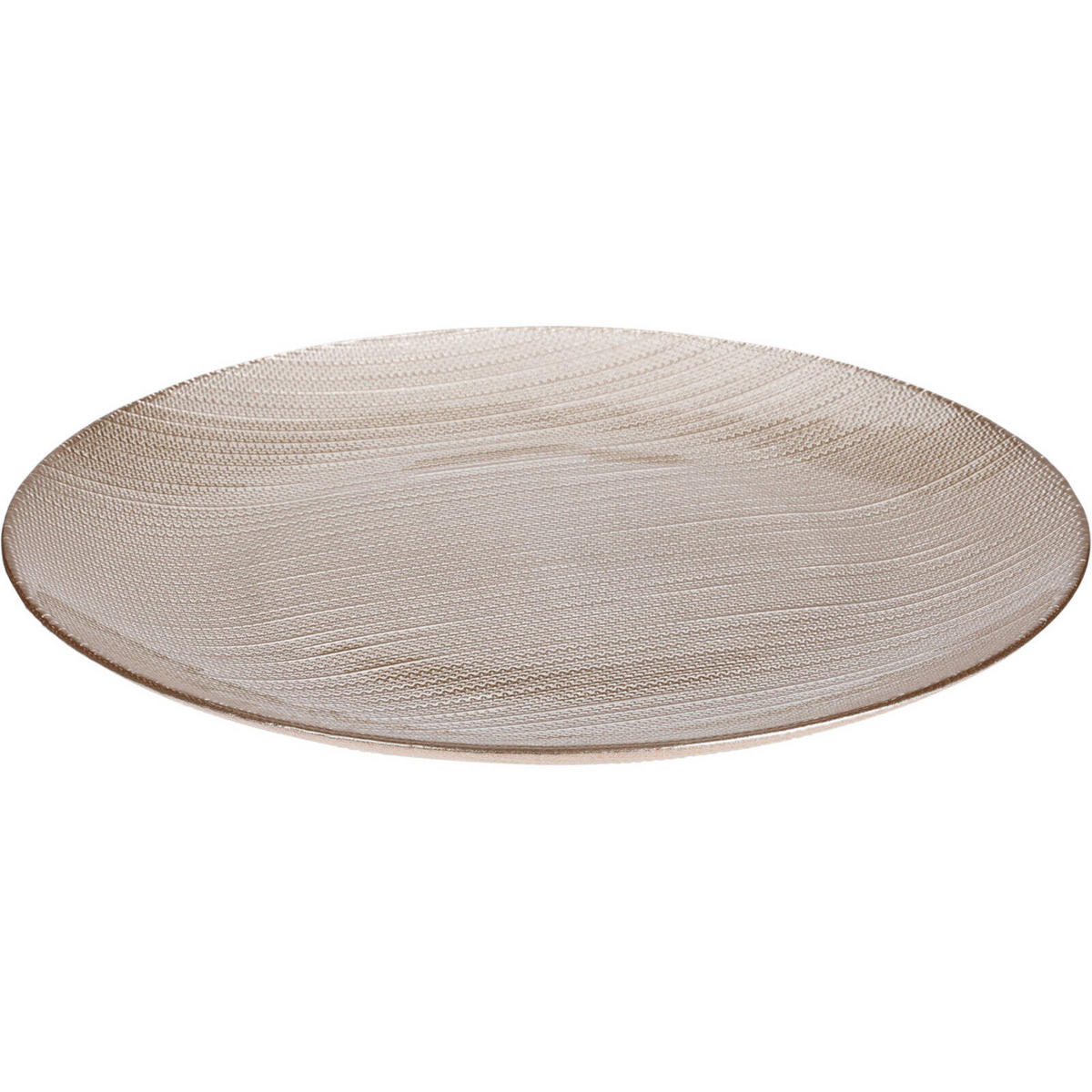 GLASTELLER Karneol Ø 28 cm - Goldfarben, Glas (28cm) - Home Styling Collection
