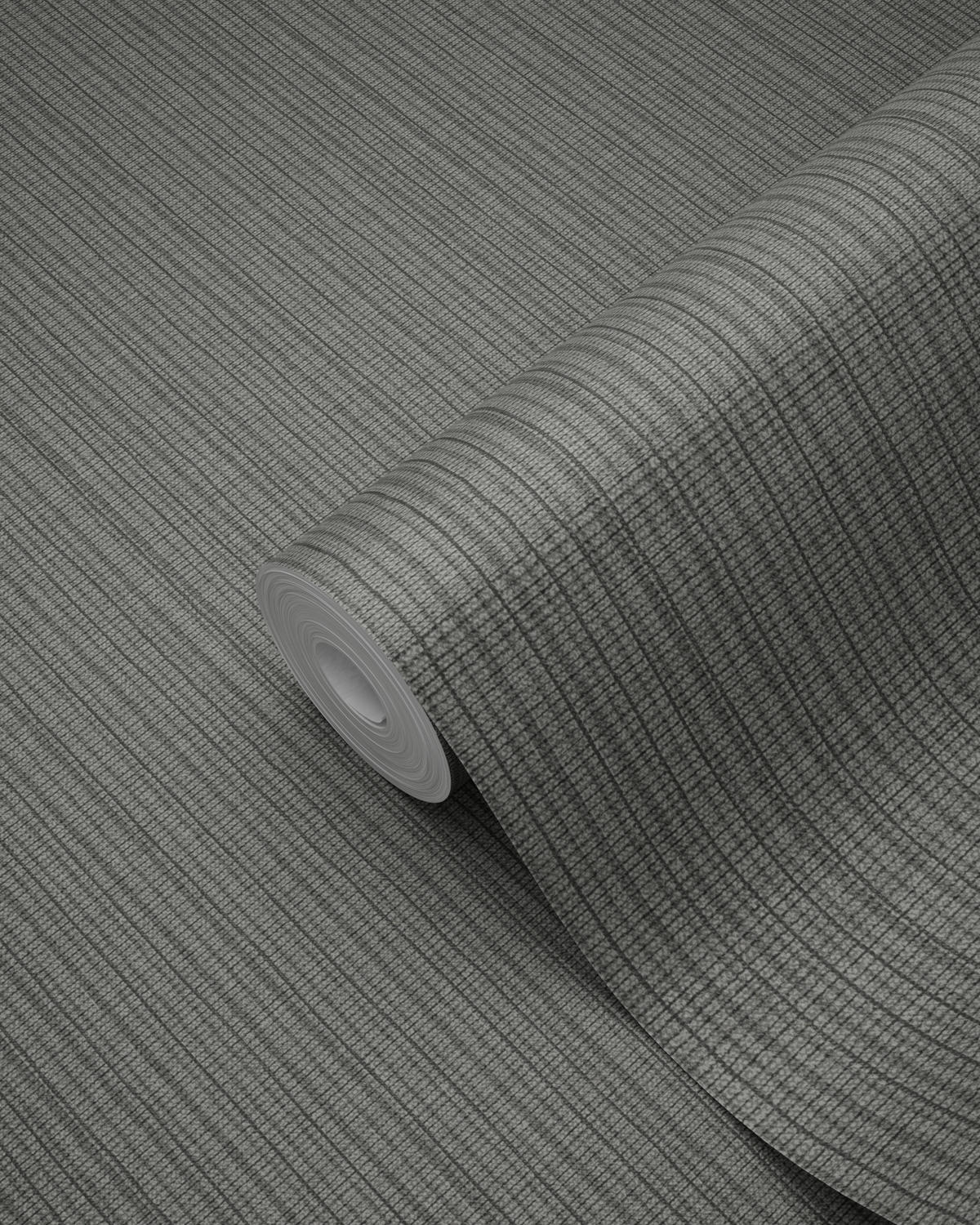 TAPETE Gewebeoptik 53 cm x 10.05 m - Grau, Papier (53/1000cm) - Origin Wallcoverings