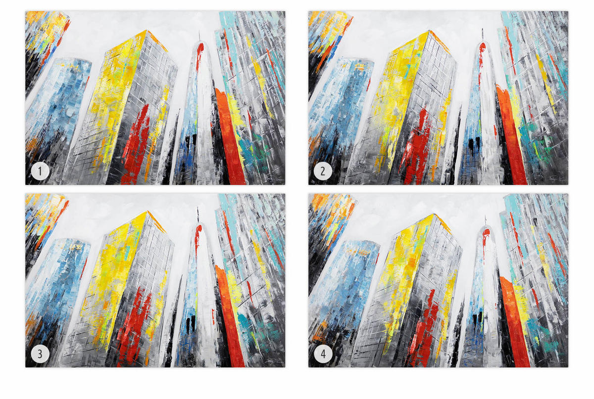 ACRYLBILD HANDGEMALT 120/80 cm - Multicolor/Grau, Holz/Textil (1.7/80cm) - KUNSTLOFT