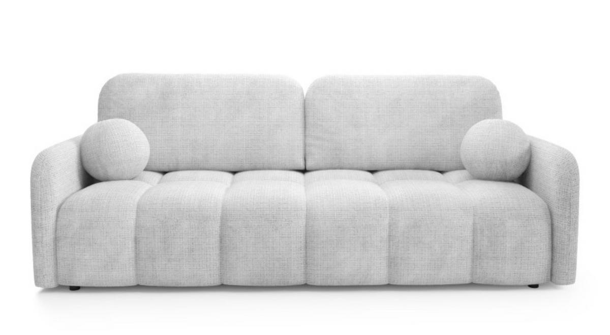 SOFA Cremona KUBI Ausziehbar Mit Bequemem Sitz 81 cm - Grau, Textil (218/90/88cm) - Sepro Meble