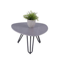 GARTENTISCH Kalle 68 cm Terrassentisch - Grau, Metall (68/68/39cm) - DELUKE
