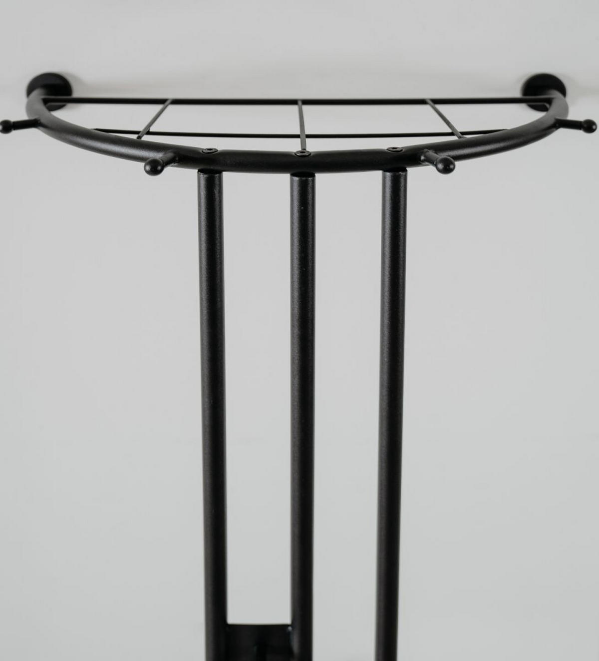 GARDEROBEN-SET 3-teilig schwarz Metall 130 cm, Flurgarderobe mit Spiegel - Schwarz, Metall (130/185/28cm) - Furn.Design