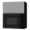 MIKROWELLENUMBAUSCHRANK Avellino W2MK/60 dust grey Acryl matt / Schwarz 60 / 32,5 / 72cm - Schwarz/Grau, Holz/Holzwerkstoff (60/72/32.5cm) - Feldmann-Wohnen